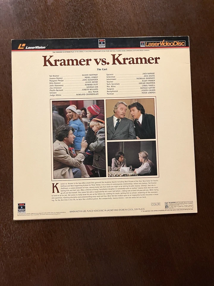Laserdisc: Kramer Vs. Kramer - (1981) Dustin Hoffman, Meryl Streep Foto 2 de 3