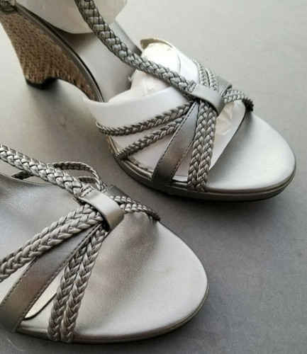 Worthington Womens Sandals Metallic Wedge Heel Size 11 - Picture 3 of 11