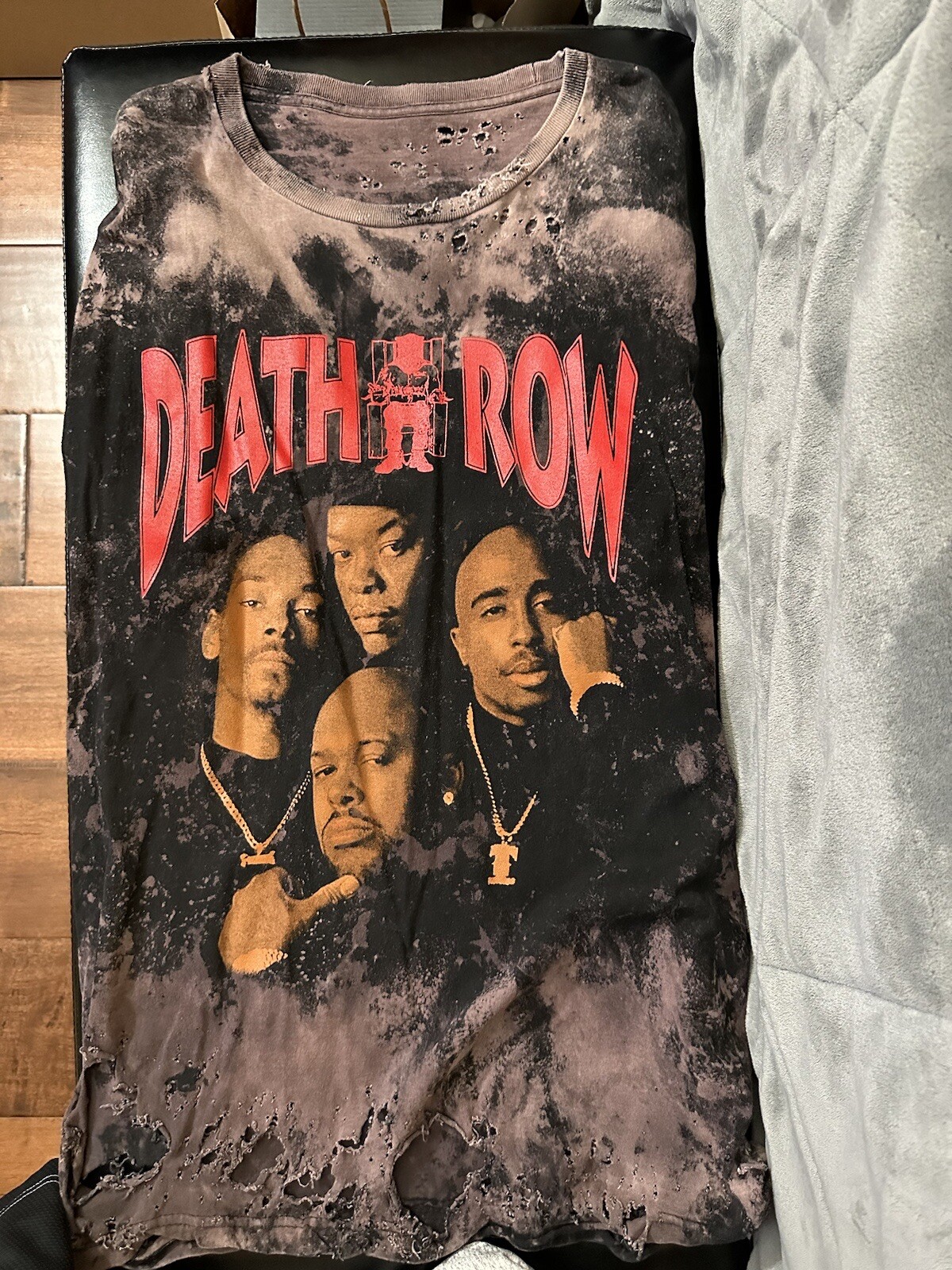 FILA T shirt vintage personalizzata Death Row Records taglia XL look oversize