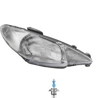 Scheinwerfer Rechts H4 FüR Peugeot 206 CC 2D 2A/C 2E/K Inkl. Osram Lampen