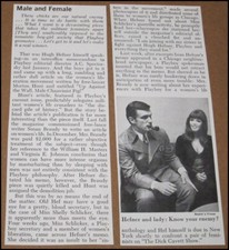 1970 Hugh Hefner vs Feminists Newsweek Article Clipping Playboy Male and Female