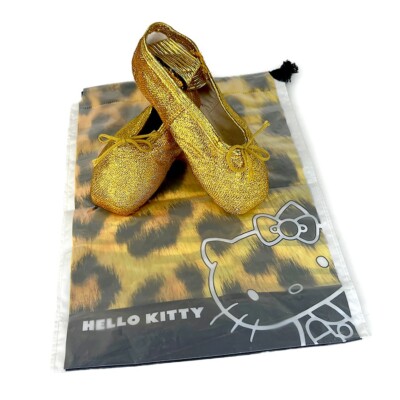 Chacott Gold Glitter Ballet Mini Pointe Shoes from Japan