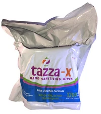 1,200 WIPES TAZZA-X - 4.33”x 7.09”HAND SANITIZING WIPES - PULL-BAG-SHIPS N 24HRS