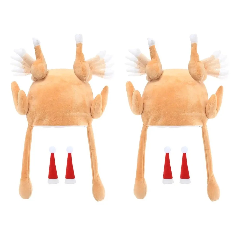 Шляпа-индейка на День благодарения, подвижные ножки для смешного счастливого праздника, рождественские шляпы - Изображение 2 из 2