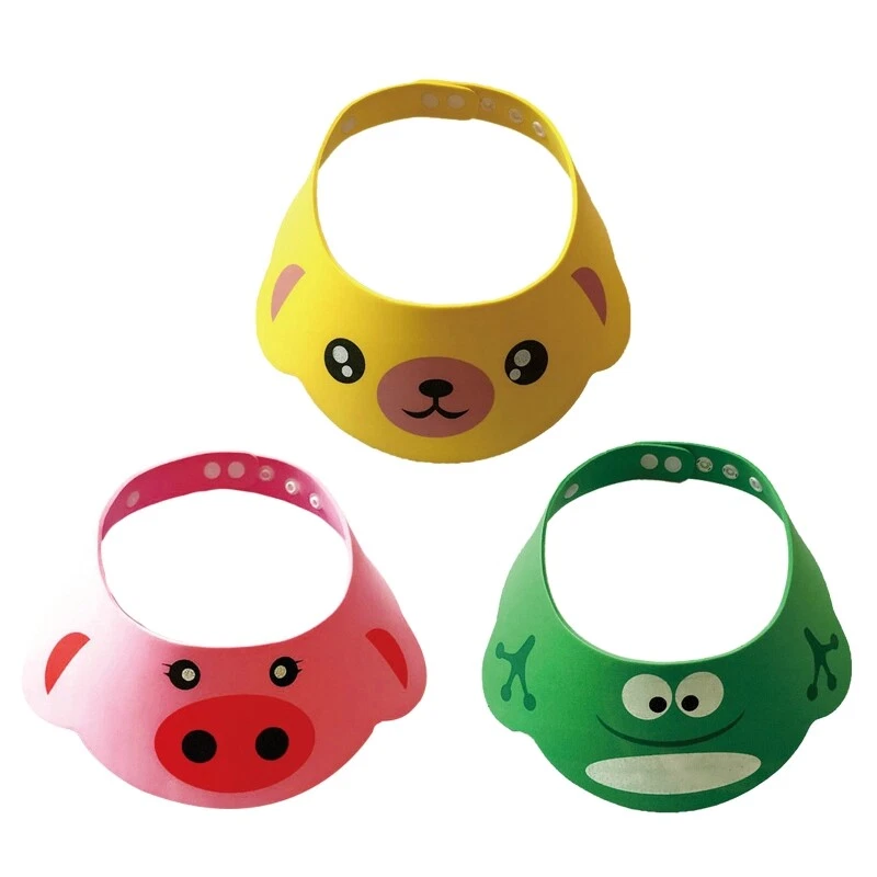 Kids Bath Hat Adjustable Baby Shower Cap Protect Shampoo Baby Care