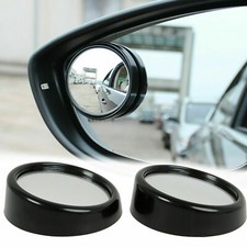 2x Black Round 2" Convex Stick On Rear-View Blind Spot Mirrors - Car, Truck, SUV