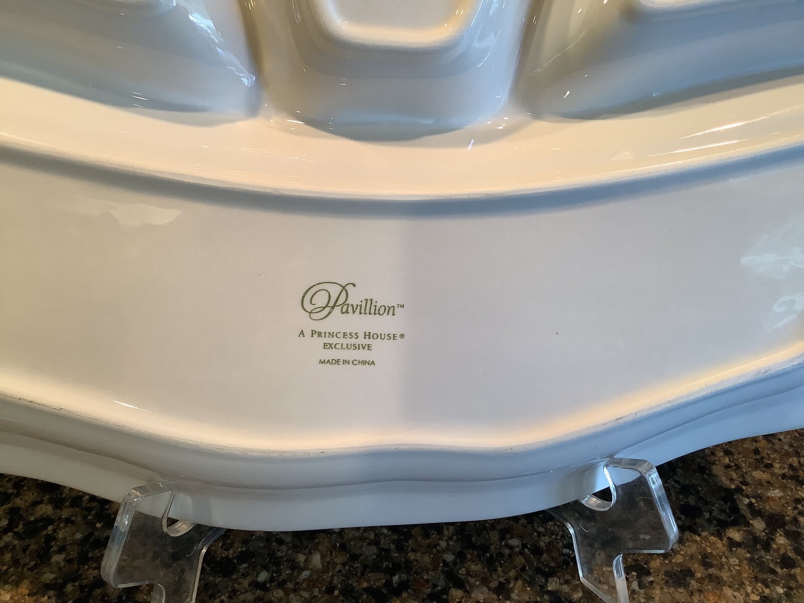 1331 Princess House Pavillion Divided Plate Tray *Excellent Condition