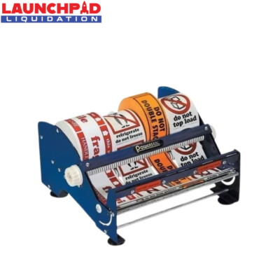 12'' Manual Label and Tape Dispenser Multi Roll Holder - Industrial Grade Steel