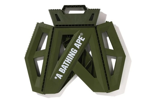 BAPE A Bathing Ape A BATHING APE FOLDING STOOL Chair 1J30192010 NEW Japan F/S - Picture 9 of 9