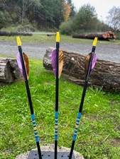 Nightfall Arrows by Rose City Archery, 5/16 40-45# (ONE DOZEN)
