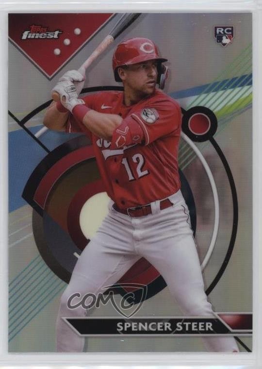 2023 Topps Finest Refractor Spencer Steer #95 0us8