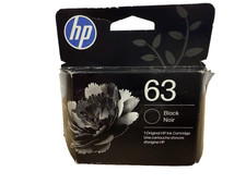  HP 63 Black Ink Cartridge OEM - F6U62AN - EXP 12/2027