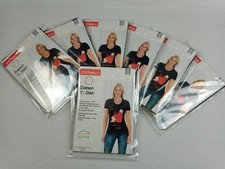 Damen T-Shirt 7 Stk. Gr. L  (44/46)  Liebe Valentinstag Herz Schwarz Mit Druck