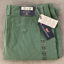 NEW Vineyard Vines Slim Breaker Chinos Pant 35x34 Green Cotton Pants Slacks NWT