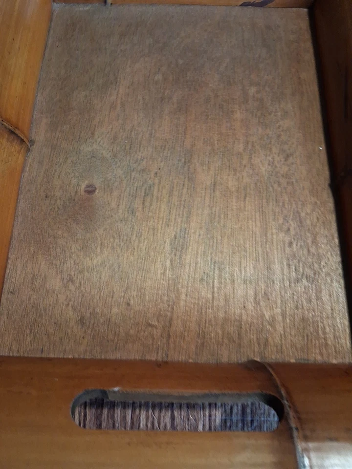 Rustic Bamboo Serving Table Tray Vintage Handles 15.5” X 13" - Image 4 of 4