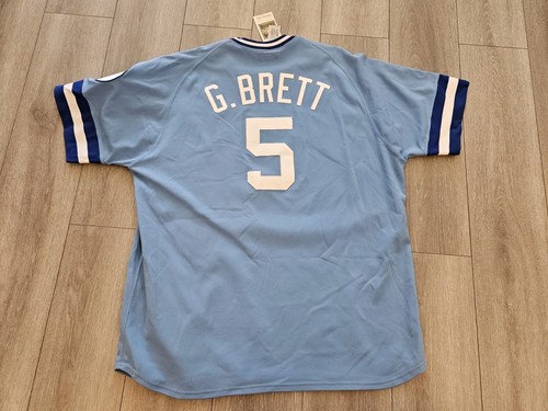 Mitchell Ness M&N Authentic Kansas City Royals George Brett Trikot 56 3x Neu mit Etikett USA - Bild 6 von 7