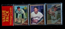 1962 Topps Baseball Rack Pack. W.HERZOG, J.FREGOSI, M.ALOU # 483 411 410 #'s