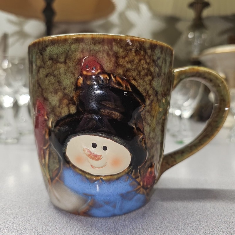 Burton and Burton Ceramic Holiday Snowman Sponge Glazed Mug