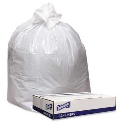 Genuine Joe 4046W Extra Heavy-duty Trash Can Liners 40x46 9 Mil White