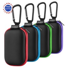 Earbuds Cases 4 Pack Portable Organizer Rectangle Earbud Pouch Carabiner SUNGUY