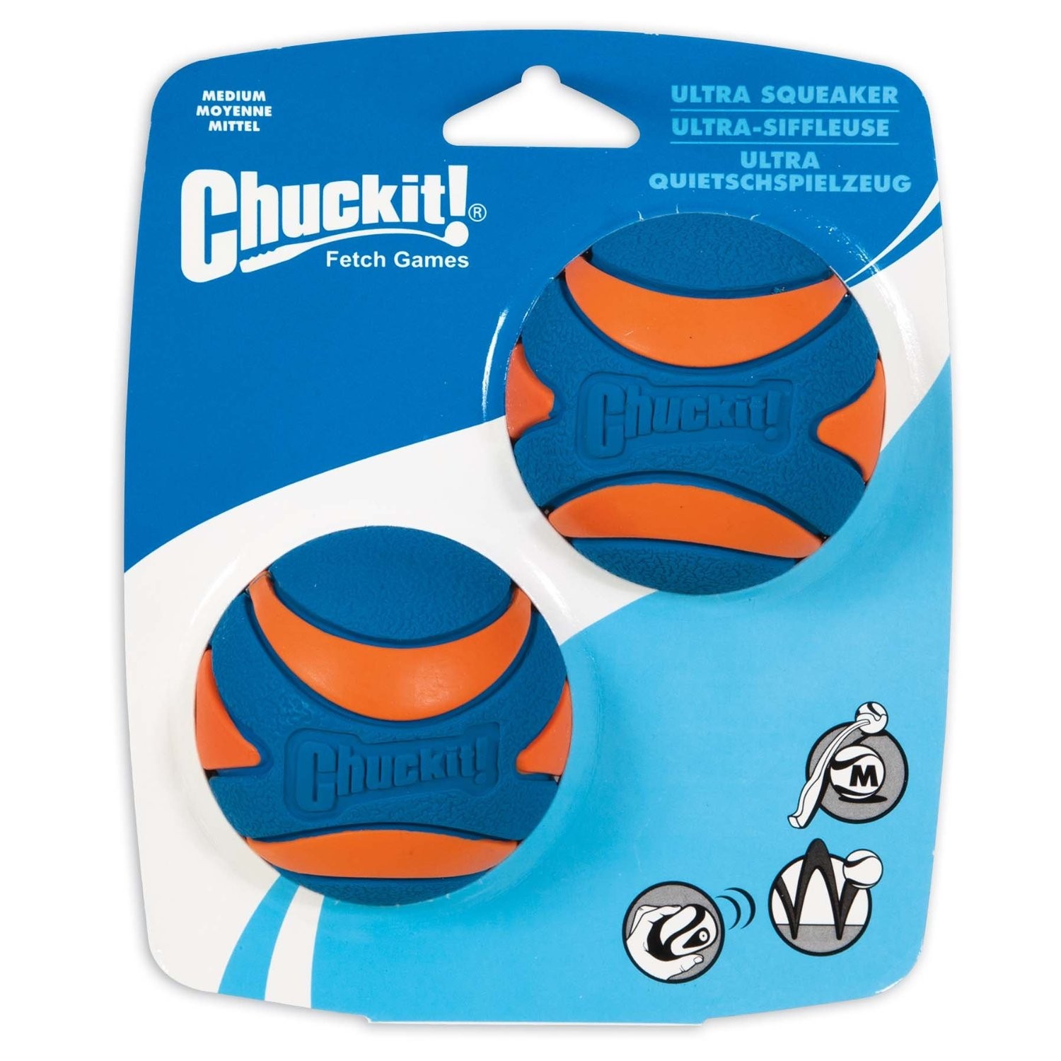 Chuckit Ultra Squeaker Ball Durable High Bounce Chewable Dog