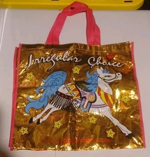 Irregular Choice Fashion Tote Bag Western Gold Foil Horse Cowgirl