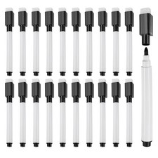 30 Pack Dry Erase Markers Pens, Magnetic Whiteboard Markers with Cap, Black