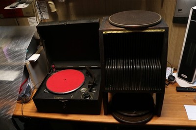 Vintage 1935 Western Electric Garrard 30213-B Kino Plattenspieler + Ständer RAR