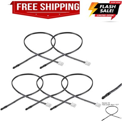 5 Pcs 5K NTC Thermistor Probe 15.7 Inch Epoxy Sensitive Temperature Temp Sens...