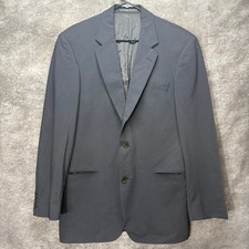 VTG Hugo Boss Galilei Sigma Blazer Suit Jacket Mens 38R Navy 100 Virgin Wool