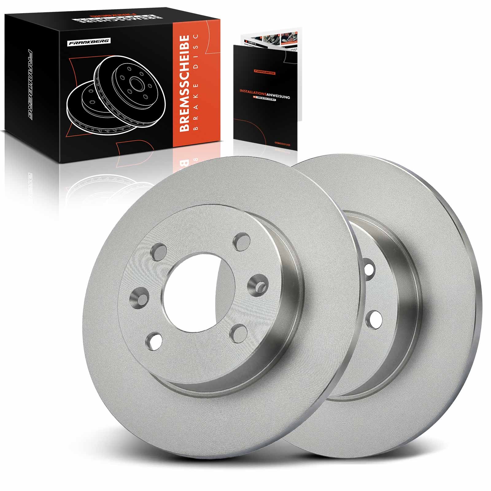 Frankberg 2x Brake Discs 238mm for Renault Clio 90-05 Dacia Sandero 08-25 Front
