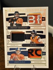 2025 Panini National Treasures - Manning Elway Nix Gtm-mne Holo Gold 10