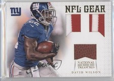 2012 National Treasures NFL Gear Trio Materials Prime 22/25 David Wilson #3 4p7