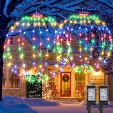 2 Pack Christmas Ball Lights, 13IN 11IN Foldable Metal Sphere Light, Connec...