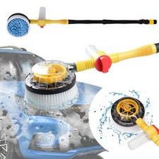 Rotating Car Wash Brush with Hose Attachment
