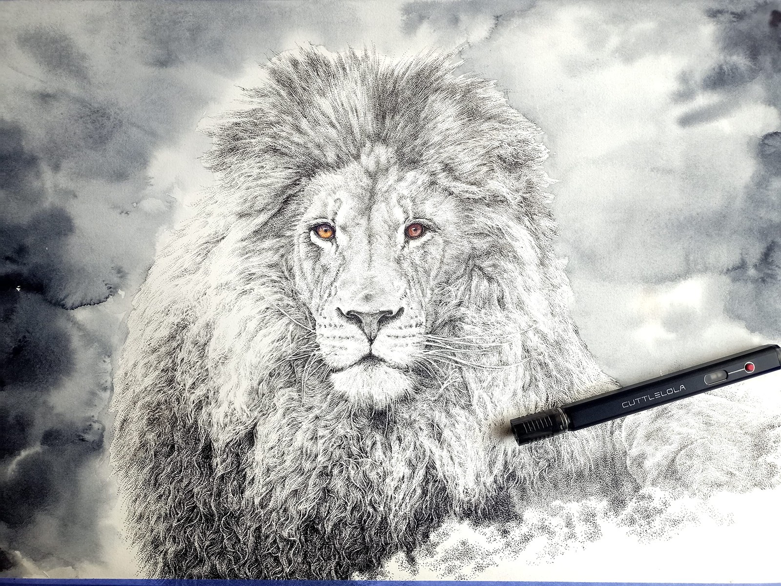 Electric Dotspen II - the Black Knight, rechargeable pen for artists, hobbist...