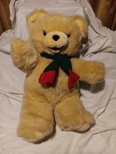 Dan dee Vintage Christmas Teddy Bear Plush 20" Sitting Stuffed Animal Clean Fast