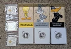 2015 Looney Tunes .999 Silver Rounds - 15.87 Grams Each. Bugs - Tweety - Daffy