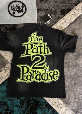 hellstar “the path 2 paradise” graphic t-shirt (black) | eBay