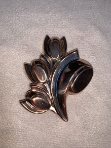 Vintage Renoir Shiny Copper Tulip Pin 2.25” # 545