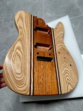 AAAAA Handcrafted  9-Piece Guitar Body Ash & Mahogany Satin Natural Wood Grain