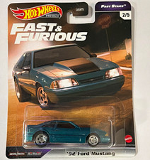 Hot Wheels Premium Fast & Furious 1:64 1992 Ford Mustang Blue Diecast Unopened