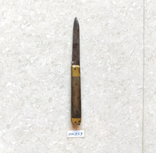 Vintage Handmade Foldable Blade Steel Horn Brass Handle Rustic Old Knife KN259