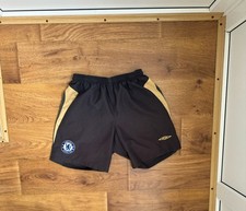 Vintage Umbro Chelsea Foofball Club Black Short Size S Small block core