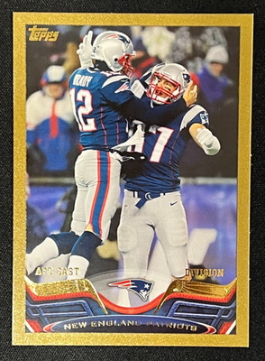2013 Topps Football Tom Brady / Gronkowski #369 Gold Border Parallel /2013