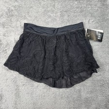 Bloch Girls Barre Ballet Dance Skirt NEW Black P Swirl Mesh Lace Bottom