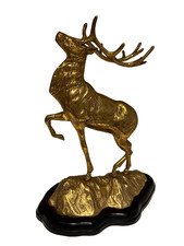 Vintage Brass Large Stag Ornament Height 32cm
