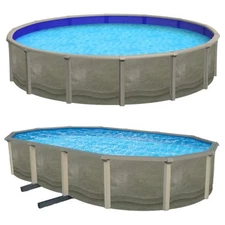 Trinity 52" Tall Salt Friendly Resin Above Ground Pool Kit plus Starter Package