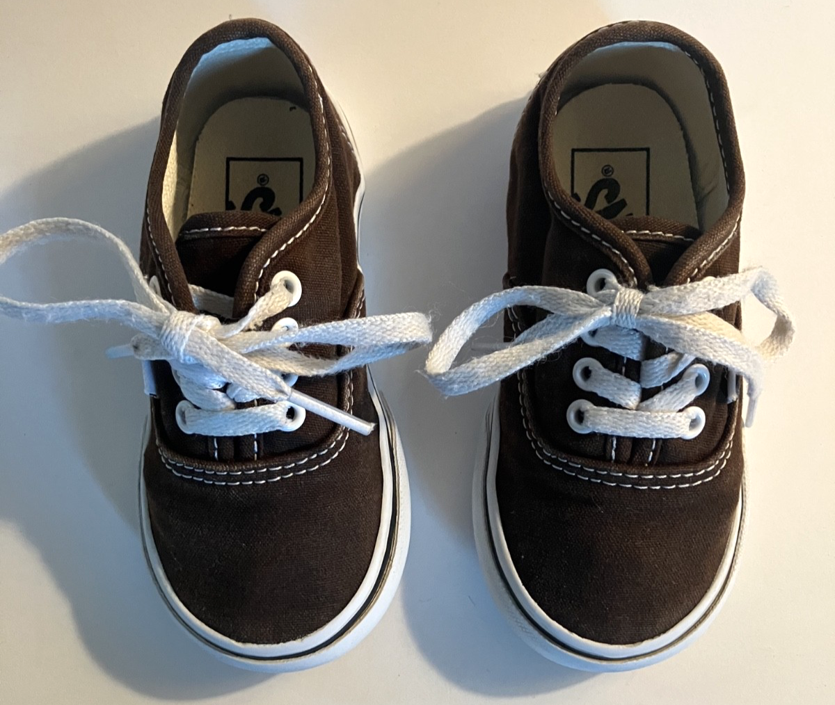 SAOLA Sneakers stringate Vans ragazzo fuori muro in tela marrone taglia 6 5