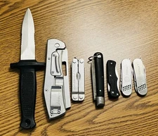 Lot of 7 Miscellaneous Knives Vintage & Modern 